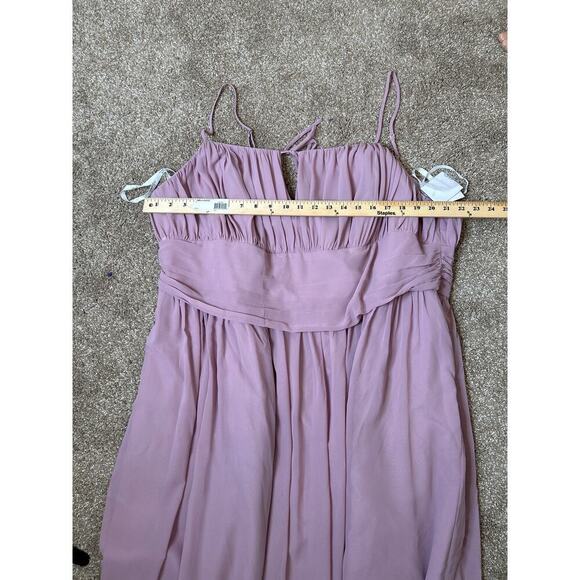 CELEBRATE DB STUDIO chiffon gathered bodice dress bridesmaid NEW SZ 22 Quartz - Picture 5 of 13